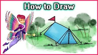 Learn to Draw a Tent | Easy Drawings for Beginners