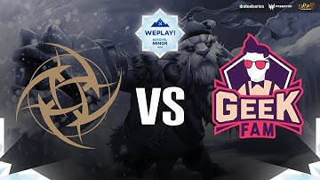 Geek Fam vs Ninjas in Pyjamas Game 2 (Bo3) | WePlay! Bukovel Minor 2020 Group Stage