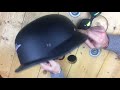 Шлем-каска BLD-130 "немец" S-ЧЕРНЫЙ матовый + ОЧКИ