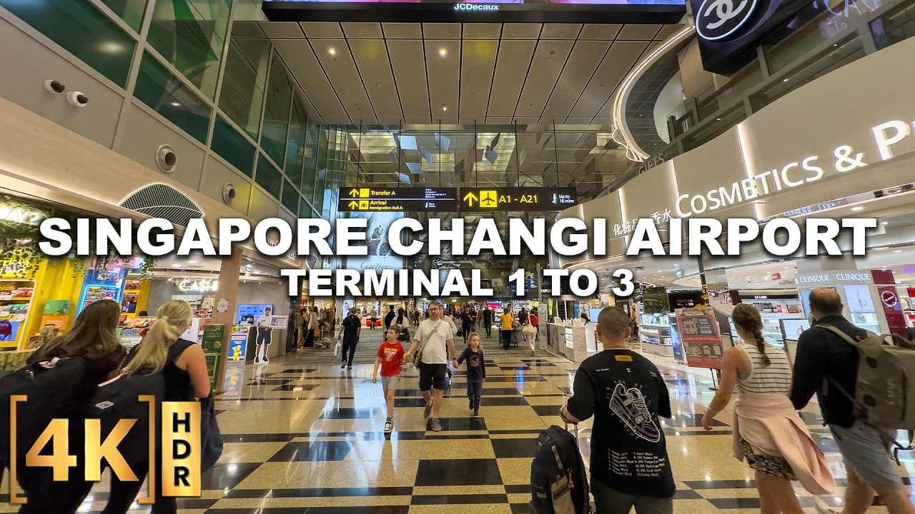Singapore, 싱가포르 | Changi 공항 | 터미널 s | 공항 산책 4K