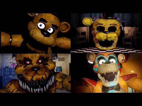 All FNAF JUMPSCARES in 7 Minutes! (2014-2019 Final) FNAF 1, 2, 3, 4, SL, 6,  UCN, VR, AR, CoD 