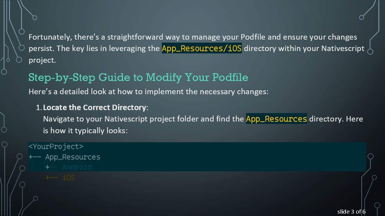How to Effectively Modify the Podfile in Your Nativescript Application