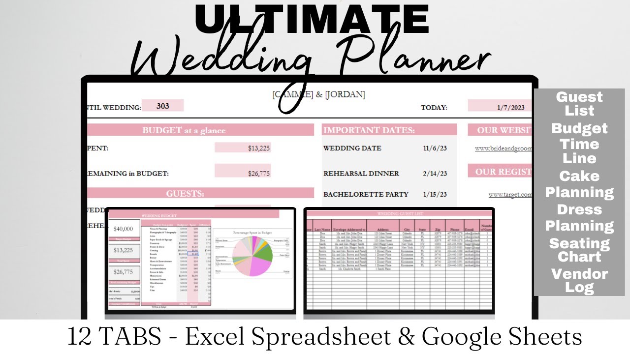 wedding-planner-excel-spreadsheet-google-sheets-how-to-tutorial-video-youtube