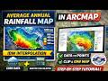 How to Create Average Annual Rainfall Map in ArcMap | CHRS Data Portal | @rainfall #arcgis