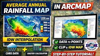 How to Create Average Annual Rainfall Map in ArcMap | CHRS Data Portal | @rainfall #arcgis