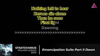 STRATOVARIUS KARAOKE - EMANCIPATION SUITE PART II DAWN