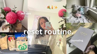 RESET ROUTINE + post holiday self care, unpacking, journaling, etc