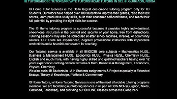 math home tutor for ib in delhi