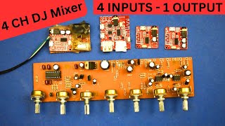 Multiple Inputs Testing with a 4 Channel DJ Mixer