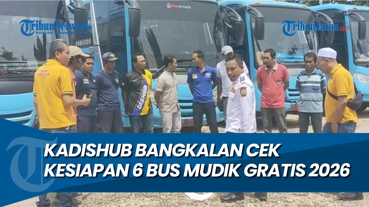 PASTIKAN KENDARAAN FIT DAN LAIK, Kadishub Bangkalan Cek Kesiapan 6 Bus Mudik Gratis 2026