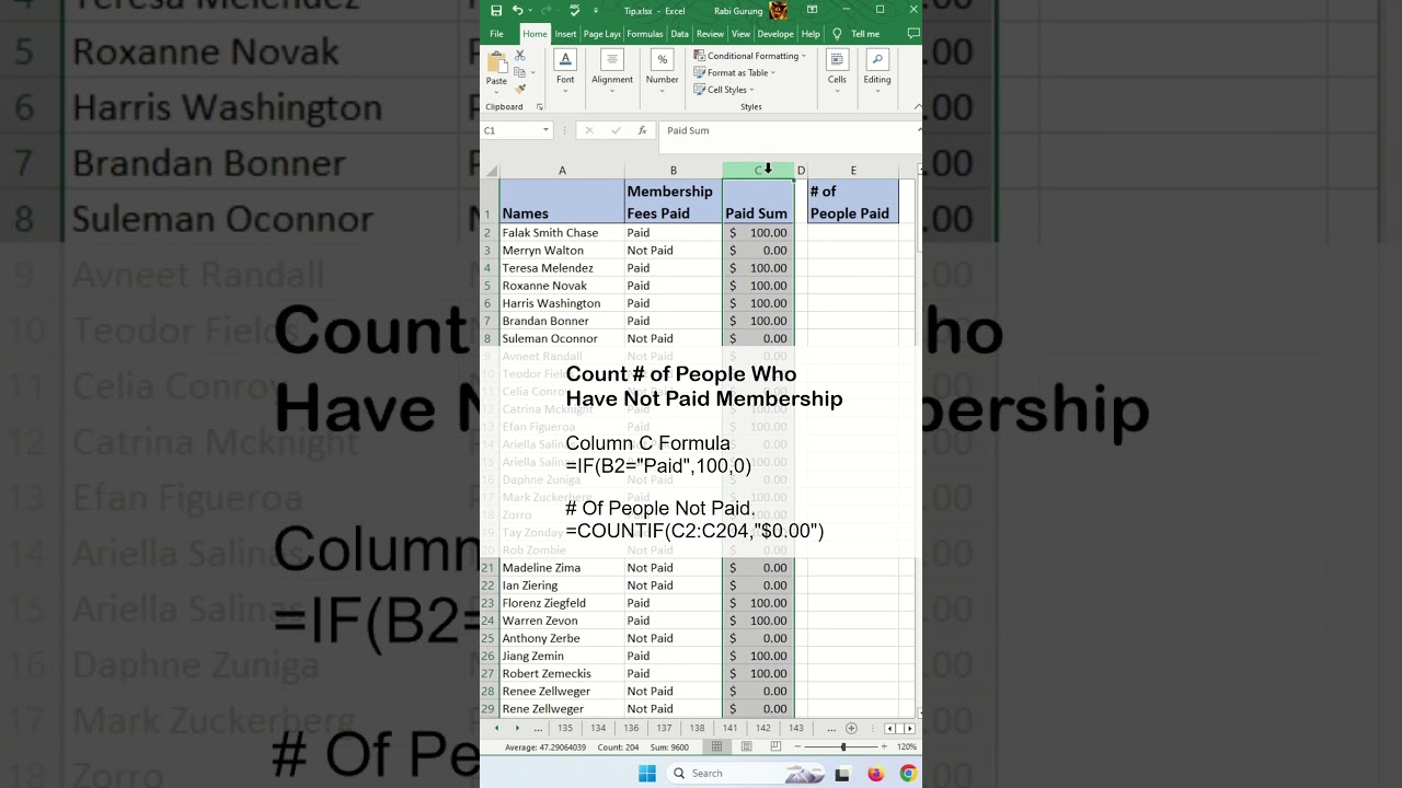 Как подсчитать ячейки, содержащие определенное значение, в Excel? - Советы и подсказки по Excel #...