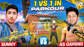 1 Vs 1 In Parkour With A_S Gaming🤣😂Super Hard Map - Free Fire India