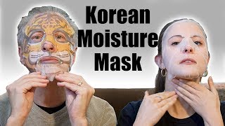 Paul tries a Korean Moisture Mask with Hayley screenshot 5