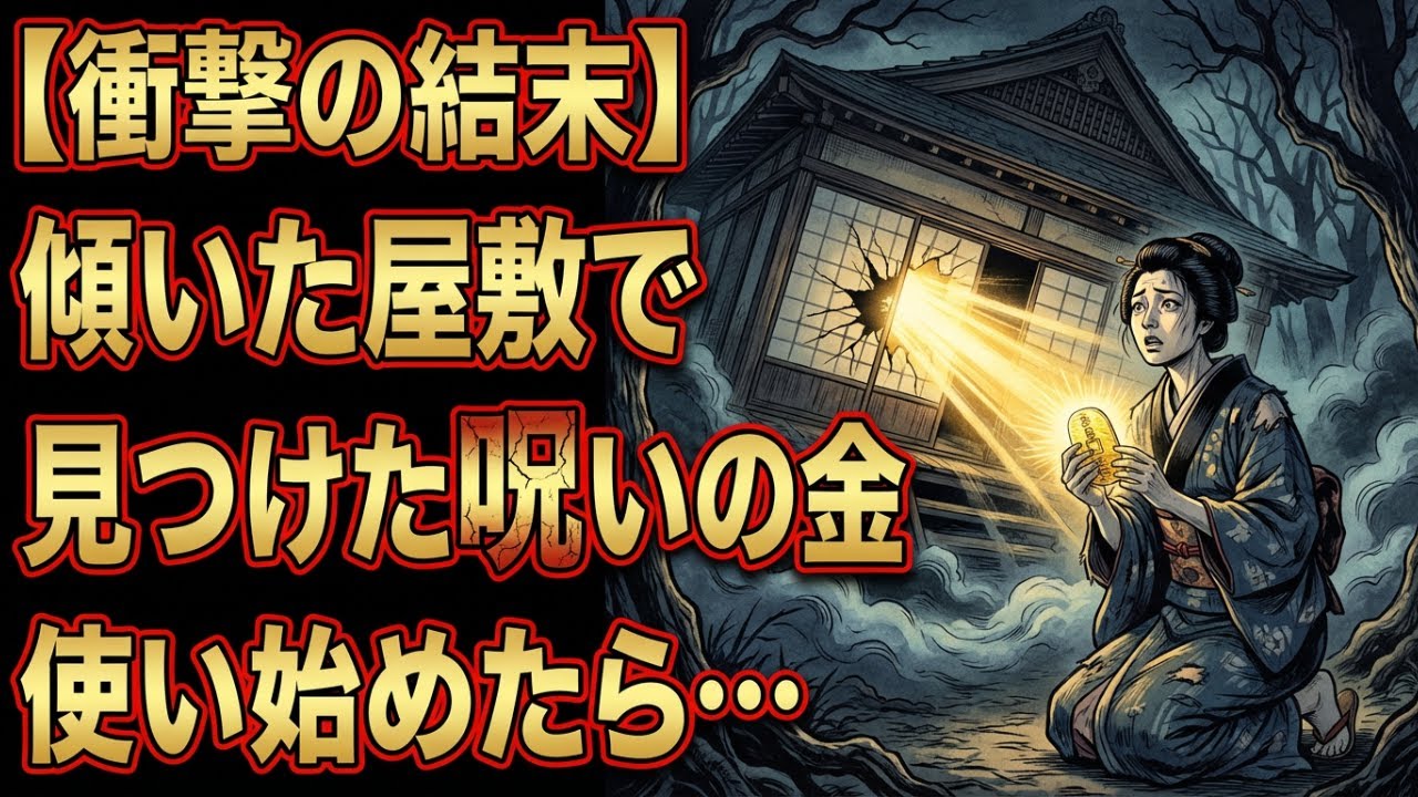 【衝撃】傾いた屋敷の秘密。夫を亡くした母が“呪いの黄金”を使い始めたら、襲いきたた恐ろしい代償。