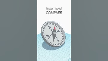 [1DAY_1CAD] COMPASS #shorts #tinkercad #project