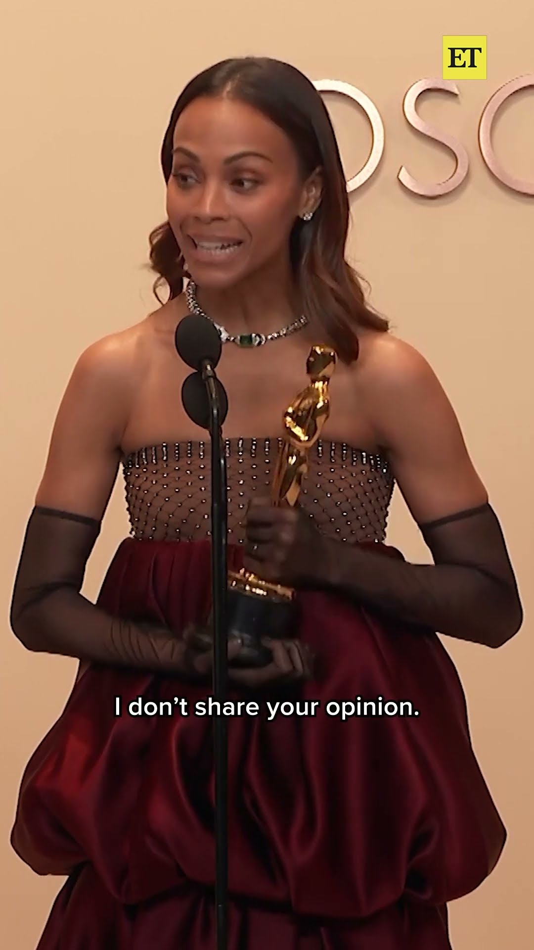 Zoe Saldaña Responds to 'Emilia Perez' Controversy #zoesaldana #emiliapérez #oscars