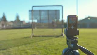 Pocket Radar Softball / Set Up:  Throwing Into Net with Radar Behind Net
