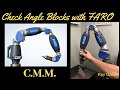 checking angle blocks with a faro gauge CMM