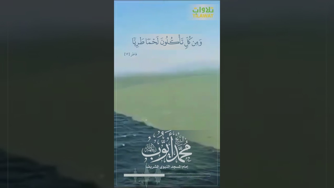 ﴿وَما يَستَوِي البَحرانِ هذا عَذبٌ فُراتٌ سائِغٌ شَرابُهُ وَهذا مِلحٌ ...