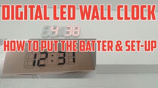 DIGITAL LED WALL CLOCK / HOW TO PUT THE BATTERY / SETTING DATE & TIME screenshot 3