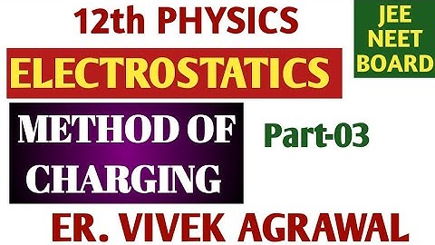 ELECTROSTATICS part-03. Methods of charging. BY- ER. VIVEK AGRAWAL