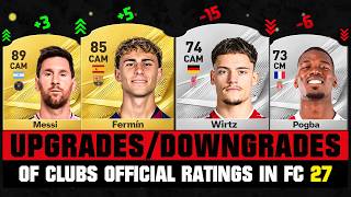 FIFA 27 | OFFICIAL BIGGEST RATING UPGRADES & DOWNGRADES of Every Club IN FC 27! 😱🔥 ft. Messi...