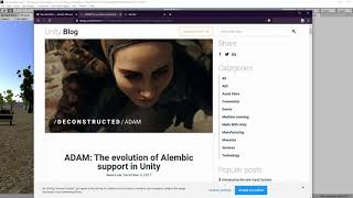 Blender 2.8 Rigged Animation to Mesh Animation with .mdd and Unity Import with Alembic -English-