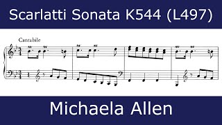 Domenico Scarlatti - Sonata in B flat major K544 (Michaela Allen)