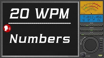 20wpm Numbers plus human voice, cw practice