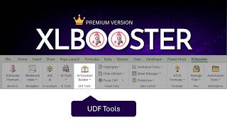 04 - How to Use 'UDF Tools' Group in XLBooster?