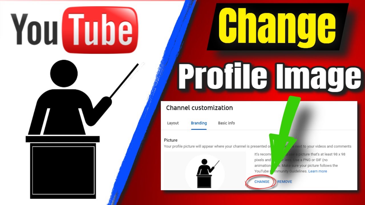 How To Change Your Youtube Profile Image - YouTube