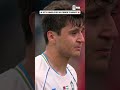 Khusonov is comforted by his former Manchester City teammate Bernardo Silva after Portugal’s 5–0 win
