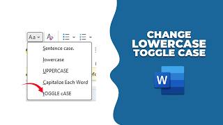 Famous How to change lowercase to toggle case in word Profile