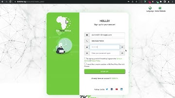 ZKTeco BioTime Africa Tutorial - How to create BioTime Africa Account