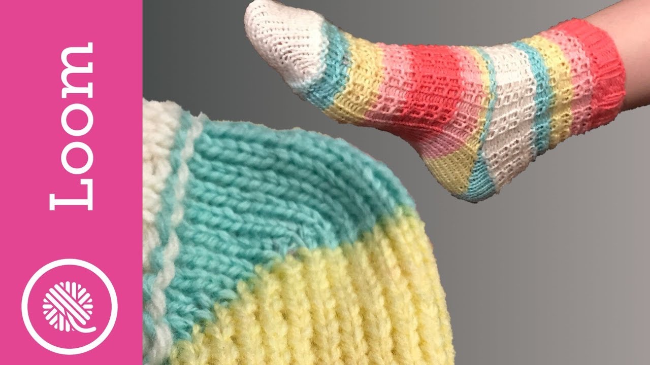 Knitted Basic Socks on Sock Loom Strickding pattern by Petra  Tornack-Zimmermann