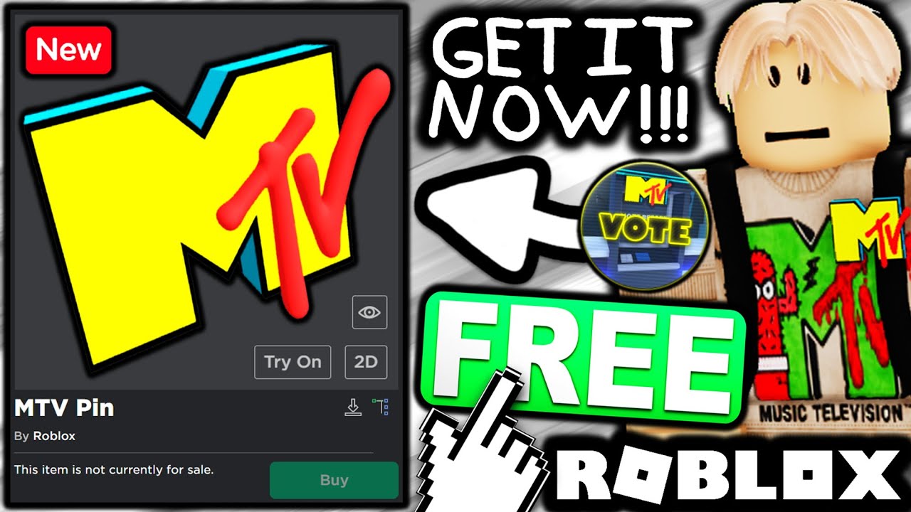 FREE ACCESSORY! HOW TO GET MTV Pin! (ROBLOX The VMA Experience Event) 