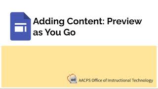 Adding Content to Google Sites: Preview as You Go screenshot 5