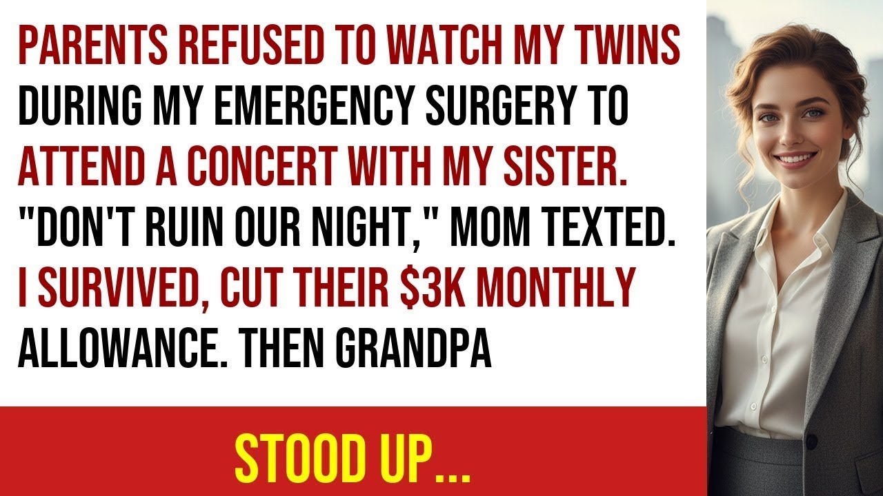 Parents Left Me In The ER For A Concert, Calling Me A Burden—Grandpa Revealed I Paid Their Bills.