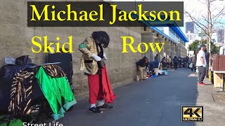 Michael Jackson at the Midnight Mission Los Angeles California Homeless Encampments