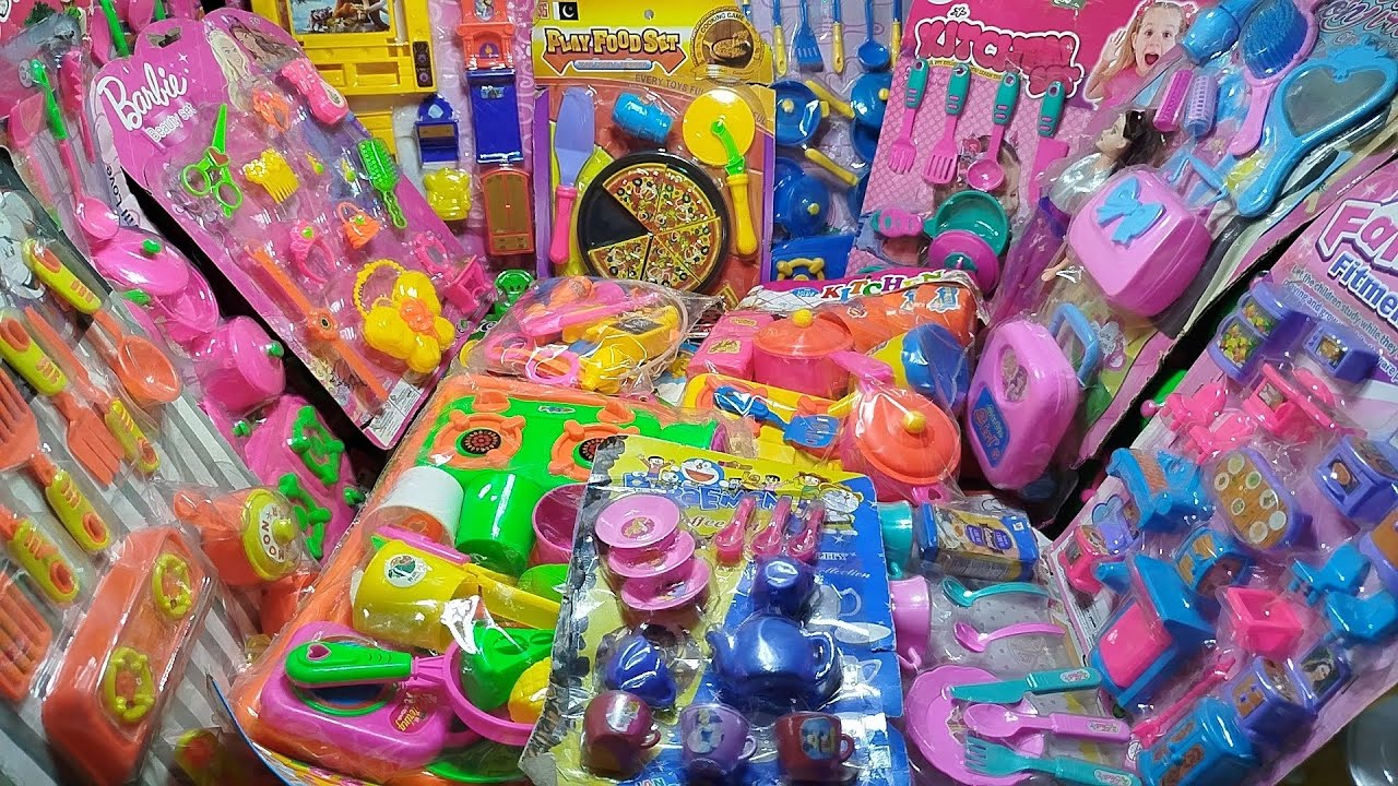 Diy unboxing mini kitchen set _4 minutes satisfying with unboxing hello kitty kitchen set Asmr