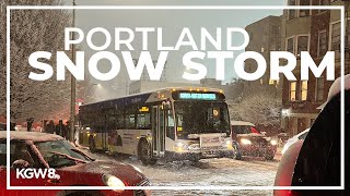 Portland news: Ice, snow on roads after winter storm | Thursday, Feb. 23
