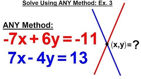 Algebra - Ch. 34: Solving System of Linear Equations (18 of 31) x=?, y=? ANY Method: Ex. 3