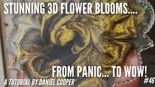 #46. Resin 3D Flower Bloom Coasters - Stunning Black And Gold 4 Ways. A Tutorial by Daniel Cooper