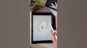 Drawing Fried Egg In Procreate | #Shorts