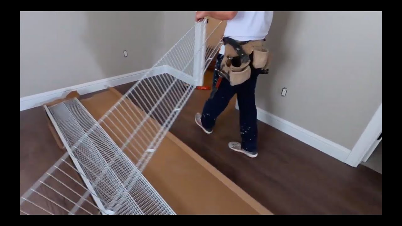 How to Trim a House Part 5 /How to install Wire Shelve YouTube