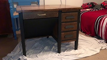 Refinished 1940 typewriter desk