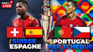 🔴🇨🇭🇪🇸 SUISSE - ESPAGNE + 🇵🇹🇨🇿 PORTUGAL - REPUBLIQUE TCHEQUE DIRECT LIVE / Match UEFA Nations League