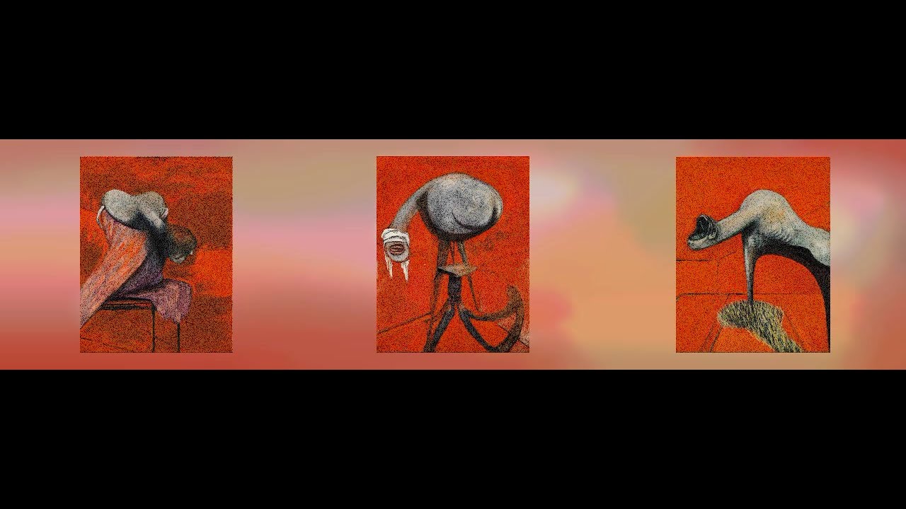 〈Three Studies for Figures at the Base of a Crucifixion〉