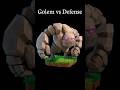 Max Defense vs Golem #coc #trending #shorts #attack #defense #equipment #golem #hero #troops #short