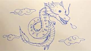 Doodle with Me | 2 MINUTE DRAWING FOR KIDS : DRAGON